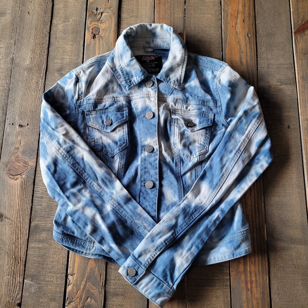Azur Womens "Tie Dye" Denim Jacket